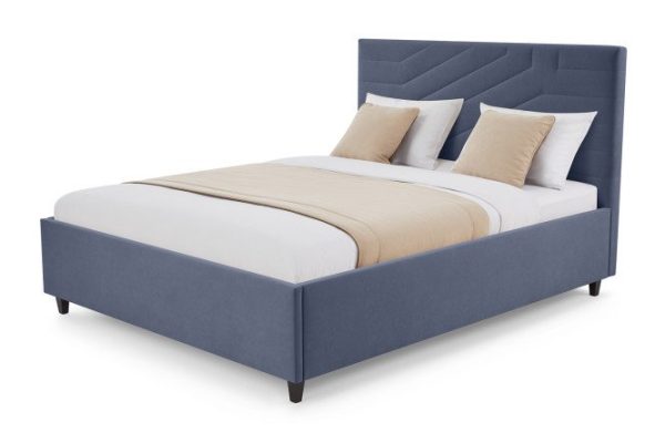 Bed with lifting mechanism Leona color blue-gray 180x200 cm