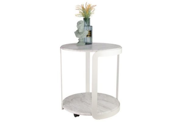 Loft coffee table with shelf on wheels