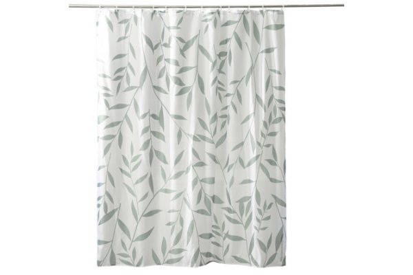 Bathroom curtain MICASA Leaves Polyester, 180x200 cm