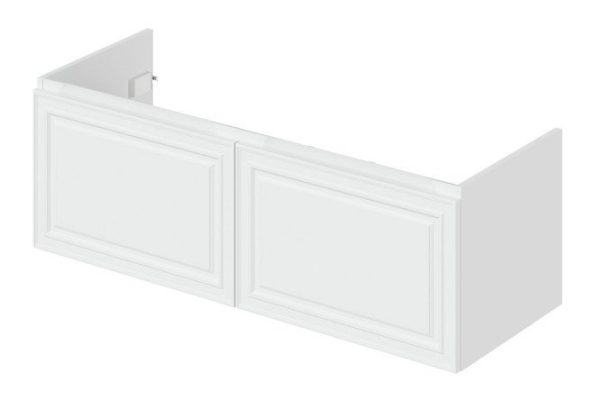 Wall-mounted sink cabinet Verona 2.0 119.3 cm, frame color matte white, facade matt white