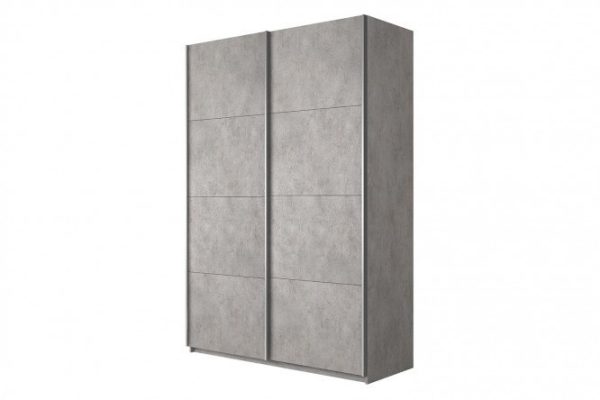 2-door wardrobe Cors 140x230 cm, light concrete