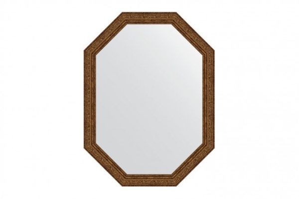 Wall mirror in a baguette frame EVOFORM Polygon BY 7031, aged bronze vignette 60x80 cm