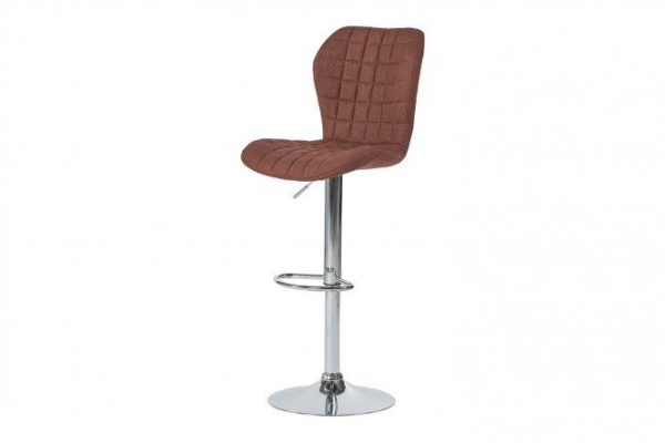 Bar stool Delusi 48x98x51 cm, brown, chrome