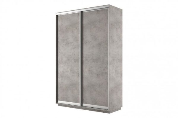 Sliding wardrobe 2-door Slide 160x240x45 cm, light concrete
