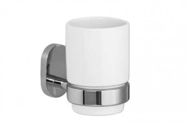 Glass for toothbrushes Brass 7x10.5x11 cm, Ceramic