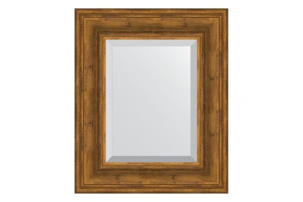 Wall mirror with bevel in a baguette frame EVOFORM BY 3368 etched bronze 49x59 cm