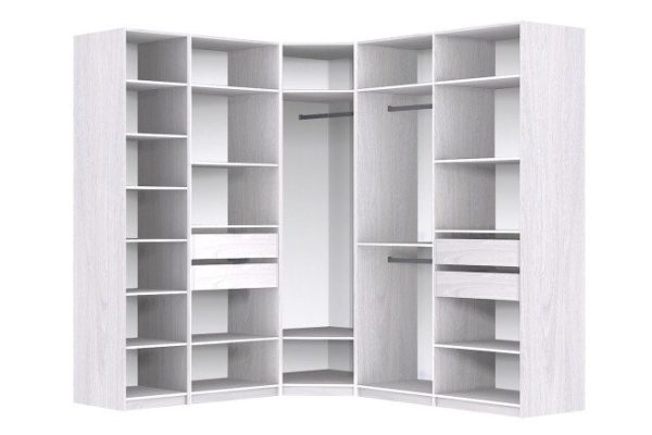 Wardrobe system Oscar Bergen 245.05x236x220.05 cm, light ash Anchor