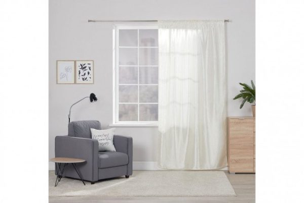 Curtain MITTE Sylvie 140x260 cm, 1 piece, ecru color