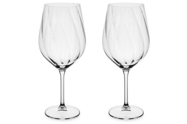 Set of glasses CRYSTAL BOHEMIA Crex optic for red wine 740 ml, Glass, 2 pcs.