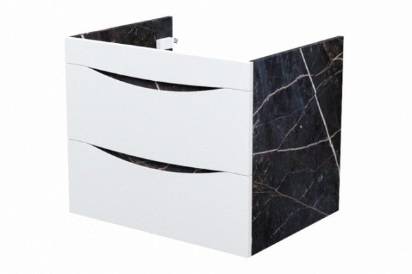 Hanging cabinet IDDIS Cloud CLO60B0i95 60.3 cm, frame color black marble, facade white
