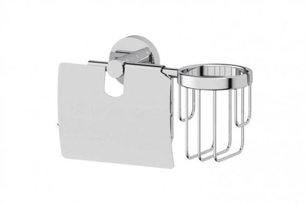 Toilet paper holder with lid and air freshener wall mounted Harmonie