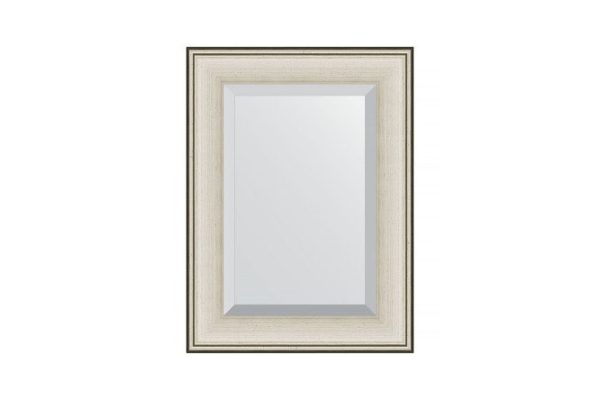 Wall mirror with bevel in a baguette frame EVOFORM BY 1226 etched silver 58x78 cm