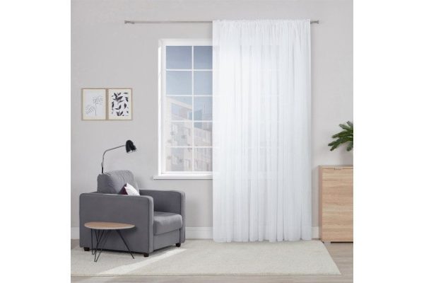 Tulle on ribbon MICASA Edda 500x280 cm, 1 piece, white