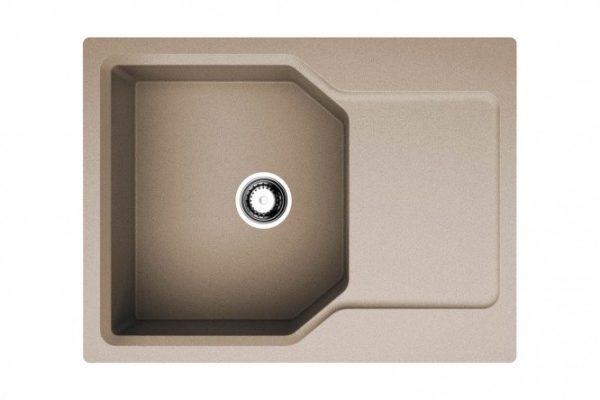 Inset sink with drainer OMOIKIRI Yonaka 65-SA 4993415, beige 65x51x19 cm
