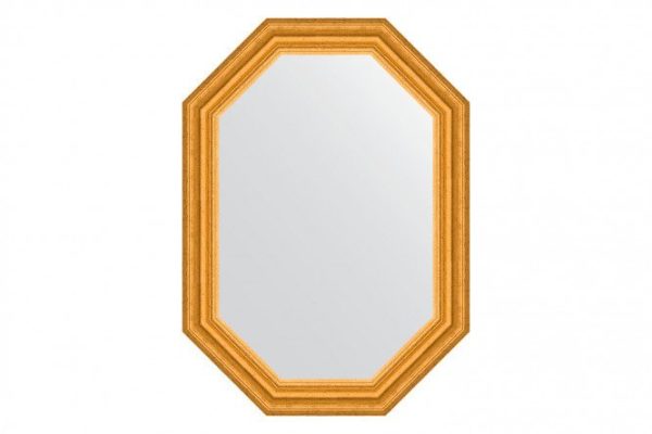 Wall mirror in a baguette frame EVOFORM Polygon BY 7081, aged gold 52x72 cm