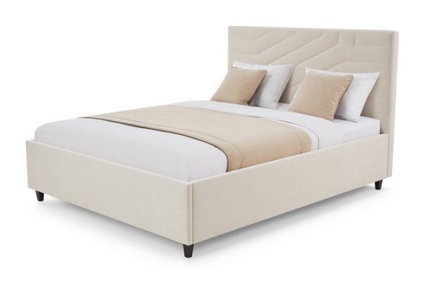 Bed with lifting mechanism Leona color beige 180x200 cm