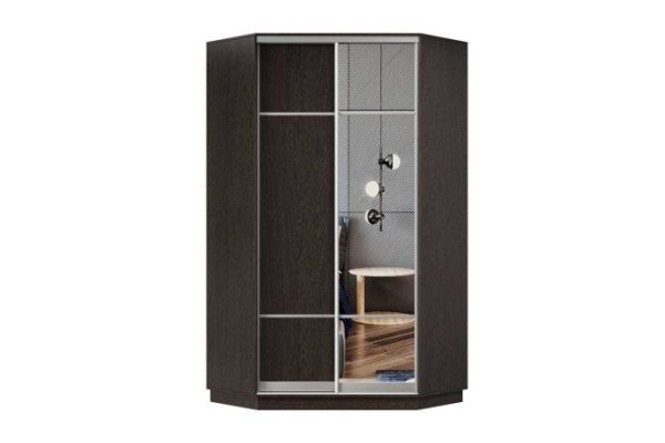 Sliding wardrobe 2-door Praktik 110x220x110 cm, wenge