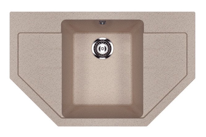 Inset sink with drainer ULGRAN u-609 302 79x49x20 cm