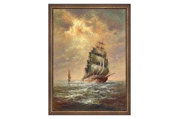 Reproduction in frame Storm 59x79 cm