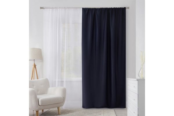 Ribbon curtain MICASA Baudry 150x280 cm, 1 piece, dark blue