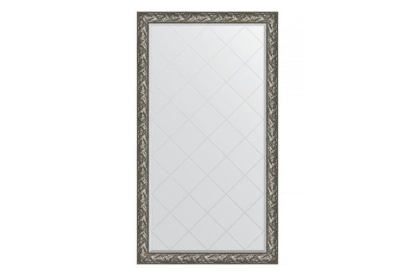 Floor mirror with engraving in a baguette frame EVOFORM BY 6365 Byzantium silver 114x203 cm