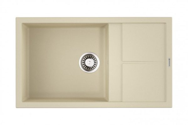 Inset sink with drainer OMOIKIRI Sumi 86-BE 4993647, vanilla 86x50x20 cm