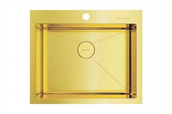 Inset sink OMOIKIRI Akisame 59-LG 4973082, light gold 59x51x20 cm