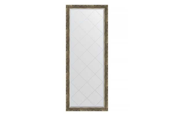 Floor mirror with engraving in a baguette frame EVOFORM BY 6305 old wood with weaving 78x198 cm