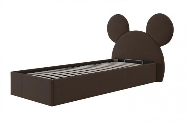 Double bed Mickey 120x200 cm color brown