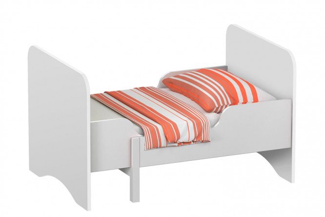 Children's sliding bed Fun 80x130 cm color white