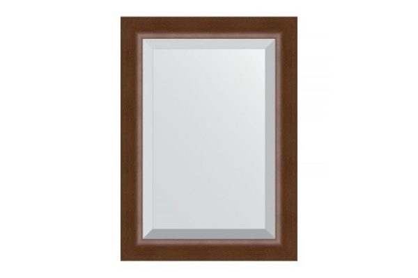 Wall mirror with bevel in a baguette frame EVOFORM walnut 52x72 cm