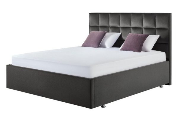 Bed with lifting mechanism Tuscany color dark gray 140x200 cm