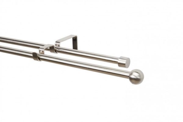 Double-row telescopic cornice MICASA Shar-3 120-210 cm