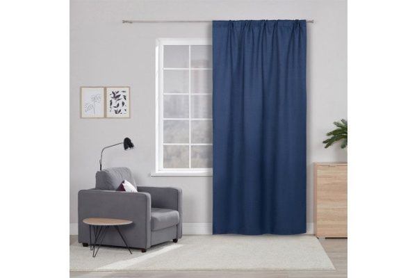 Ribbon curtain MICASA Jacqueline 150x280 cm, 1 piece, dark blue