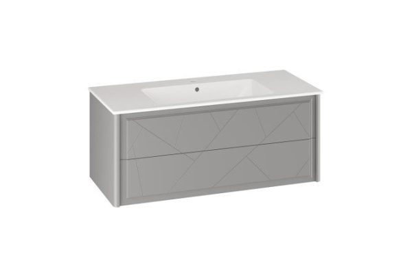 Sideboard OPADIRIS Luigi 121 cm, frame color matt gray, front color matt gray