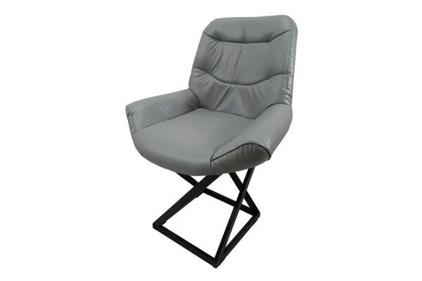 Semi-bar stool Loft Grand 63x89x50 cm, upholstery color gray, legs black