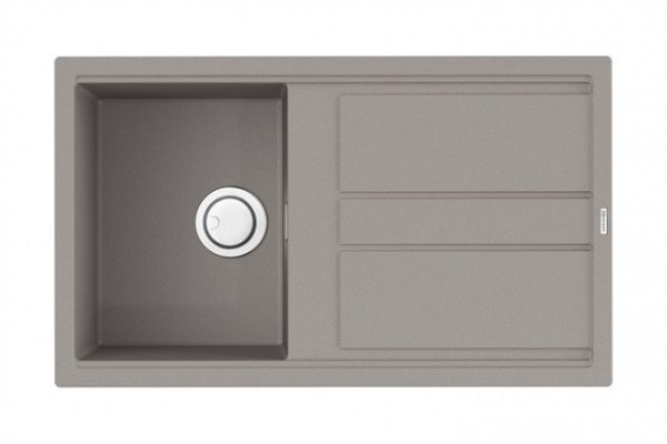 Inset sink with drainer OMOIKIRI Kitagawa 86-GR 4993807, gray 86x51x20 cm