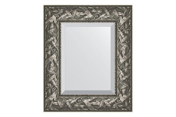 Wall mirror with bevel in a baguette frame EVOFORM BY 3364 Byzantium silver 49x59 cm