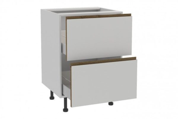 Set of fronts for a floor cabinet with 2 drawers Nicole 59.6x35.6 cm, magnolia color