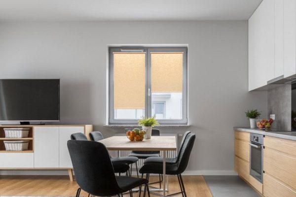 Roller blind COMFORT Frost peach color, 180x175 cm