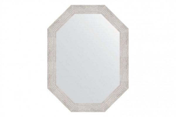 Wall mirror in a baguette frame EVOFORM Polygon BY 7087, silver rain 62x82 cm