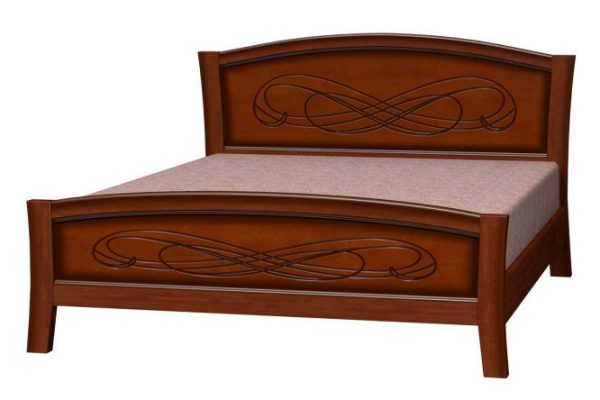 Bed without lifting mechanism Karina 16 color walnut 160x200 cm