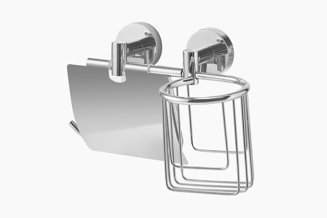 Wall mounted toilet paper and air freshener holder Long