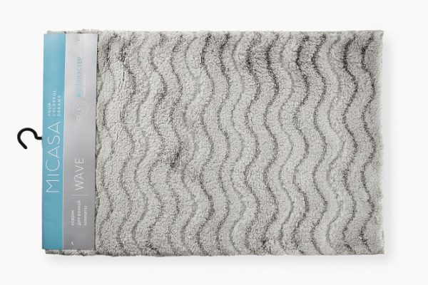 Bathroom rug MICASA Wave 60x90 cm, Polyester