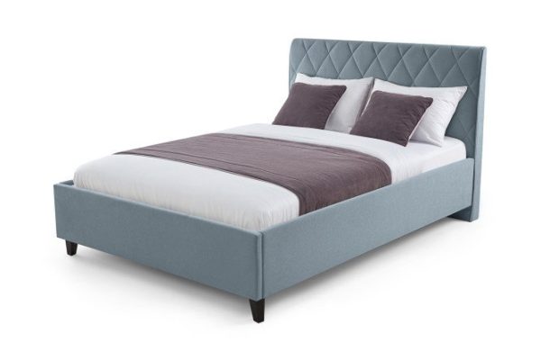 Bed with lifting mechanism SCANDICA Lugano color dark gray 160x200 cm
