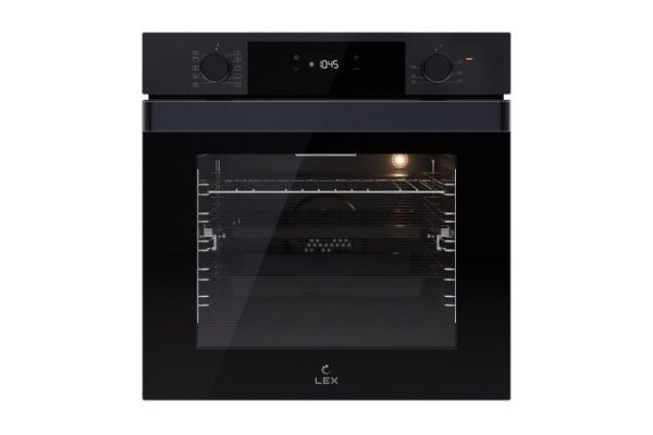 Electric oven LEX EDP 610 DX Wide Series, black, stainless steel 59.5x59.5x54.3 cm