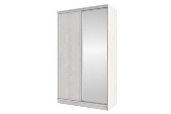 Sliding wardrobe Home 135x229.5 cm, light ash Ankor, with one mirror