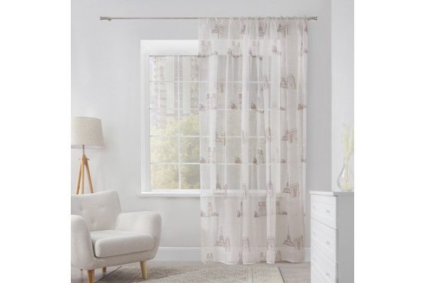 Children's tulle MICASA Deni 1 piece, white, brown, 300x280 cm