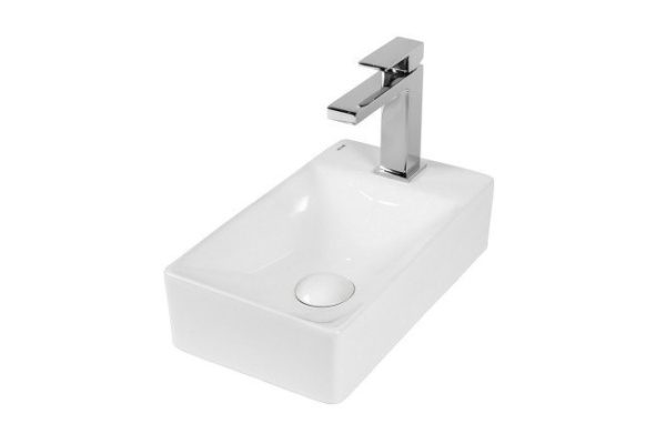 Countertop washbasin BOND Cube S12-380R right Countertop, 37.5x10x21.5 cm