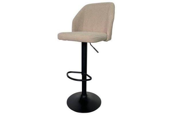 esnyom7zdtu7ccee3h6ccdz8ttx2to54.jpg Bar stool Alton 45x90x50 cm, beige upholstery, black legs